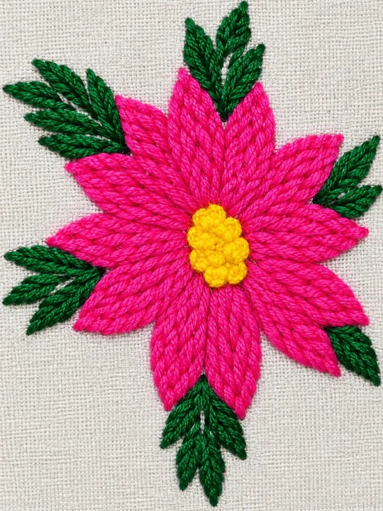 Beautiful Handmade Flower Embroidery