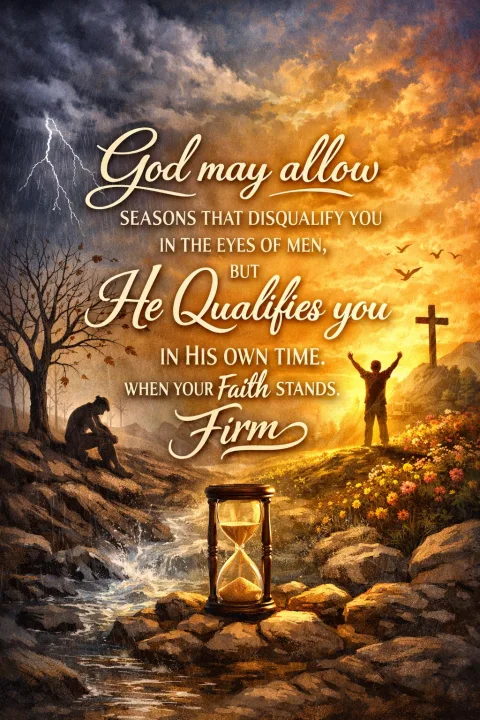 Never let God disqualify you by Sylviae